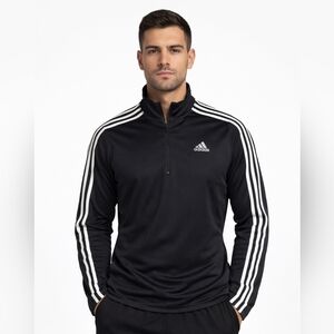 Adidas 3 Stripe Mens Climacool 1/4 Zip Pullover Jacket Large Unisex Vintage 03'